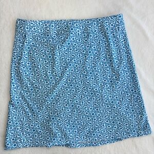 Rip Skirt Blue White Floral  Printed Women's Skirt Medium